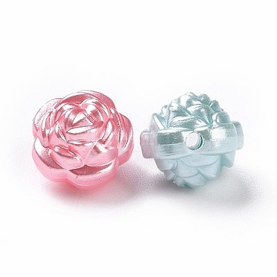 Imitation Pearl Acrylic Beads X-OACR-E013-21-1
