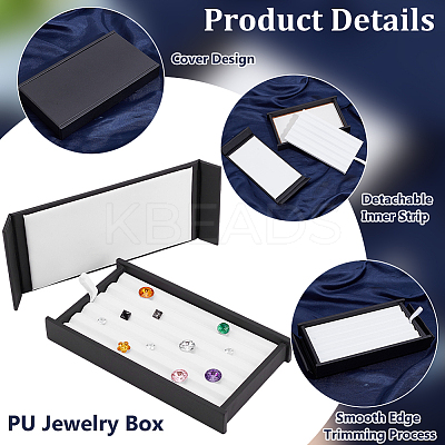 5-Slot Imitation Leather Loose Diamond Organizer Box CON-WH0089-80-1