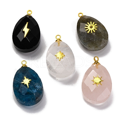 Natural Mixed Stone Pendants G-B089-01G-1