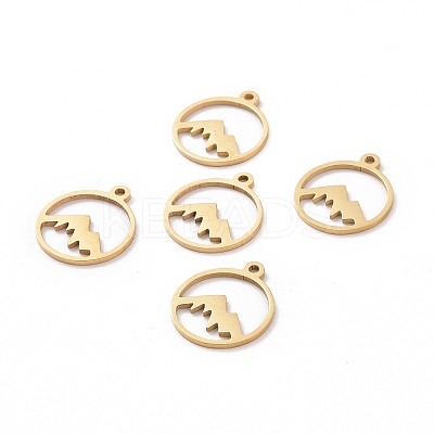201 Stainless Steel Laser Cut Pendants X-STAS-S105-T901-2G-1