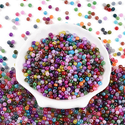 Baking Paint Glass Seed Beads SEED-N007-02H-1