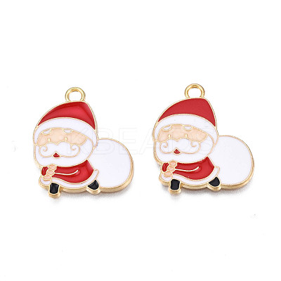 Rack Plating Alloy Enamel Pendants ENAM-N055-164-1