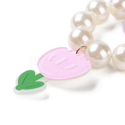 Flower Acrylic Pendant Decorations HJEW-F019-04-1