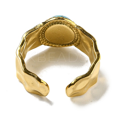 Ion Plating(IP) 304 Stainless Steel Open Cuff Rings RJEW-C079-18G-03-1