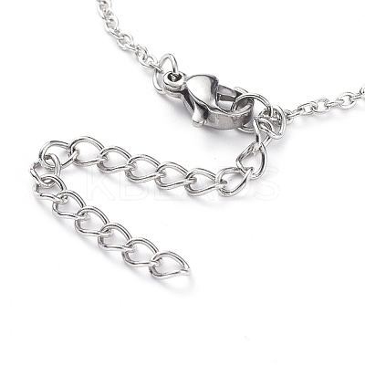 Non-Tarnish 304 Stainless Steel Pendant Bib Necklaces NJEW-G334-06P-1