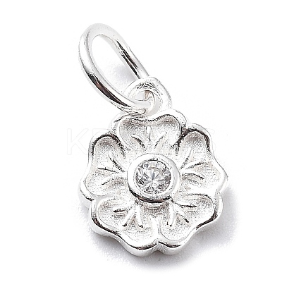 925 Sterling Silver Cubic Zirconia Pendants STER-Q001-02S-02-1
