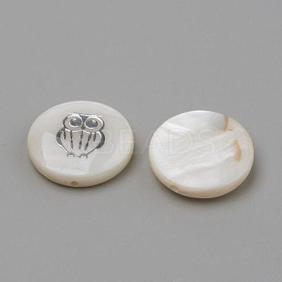 Natural Freshwater Shell Beads SHEL-Q011-P-1