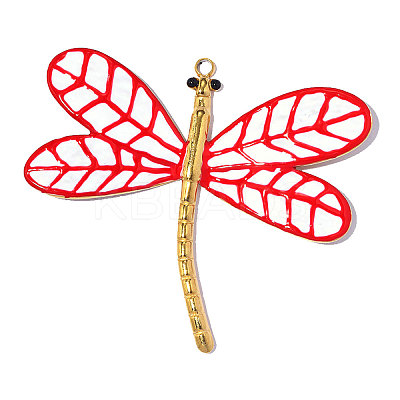 304 Stainless Steel Enamel Pendants STAS-OY019-24G-1