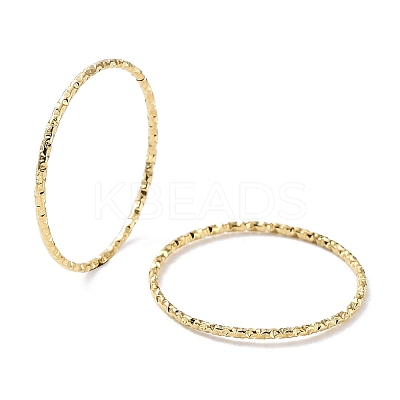 Ion Plating(IP) 304 Stainless Steel Textured Finger Rings X-RJEW-G298-03G-1
