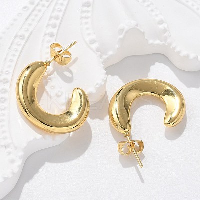 304 Stainless Steel Stud Earrings EJEW-L296-001G-02-1