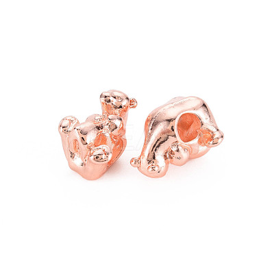 Rack Plating Alloy European Beads MPDL-N039-145RG-1