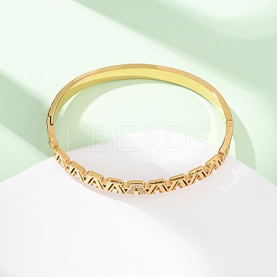 304 304 Stainless Steel Micro Pave Cubic Zirconia Hinged Bangles for Women BJEW-Z146-01G-1