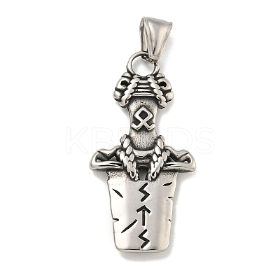 316 Surgical Stainless Steel Pendants STAS-E212-128AS-1
