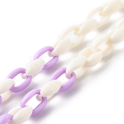 Acrylic Cable Chain Necklaces NJEW-JN03626-1