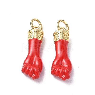 Eco-Friendly Rack Plating Brass Enamel Pendants X-KK-F845-36G-01-1