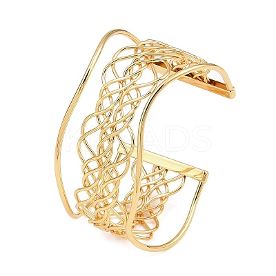 Exaggerated 304 Stainless Steel Cuff Bangles for Women BJEW-P363-02G-1