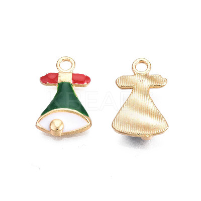 Rack Plating Alloy Enamel Pendants ENAM-N055-119-1
