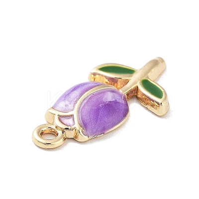 Golden Plated Alloy Enamel Pendants ENAM-L047-01G-02-1