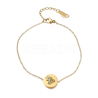 304 Stainless Steel Link Bracelets for Women BJEW-Z087-01G-1