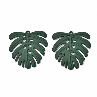 Spray Painted Alloy Pendants PALLOY-T077-117B-RS-1