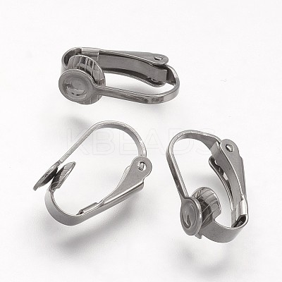 Tarnish Resistant 304 Stainless Steel Clip-on Earring Cabochon Setting Findings LS-STAS-F041-46-1
