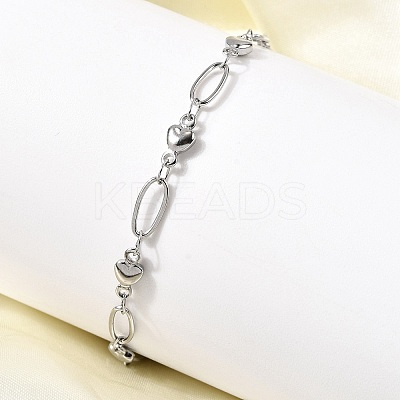 304 Stainless Steel Link Bracelets BJEW-A044-03C-P-1