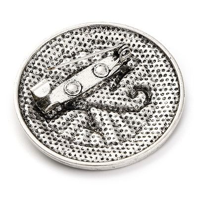 Eye of Ra Alloy & Plastic Brooch Pin JEWB-Z031-07AS-1