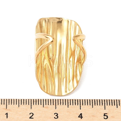 Oval 304 Stainless Steel Chunky Cuff Rings LS-RJEW-S626-05G-1