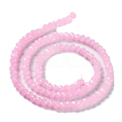 Baking Paint Imitation Jade Glass Bead Strands DGLA-A034-J4MM-A26-1
