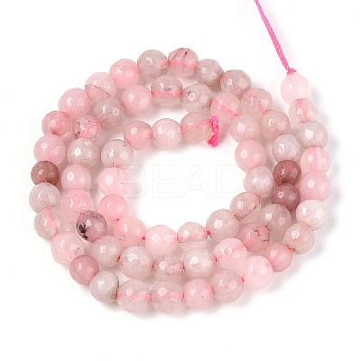 Dyed Natural White Jade Beads Strands G-T139-6mm-60-06-1