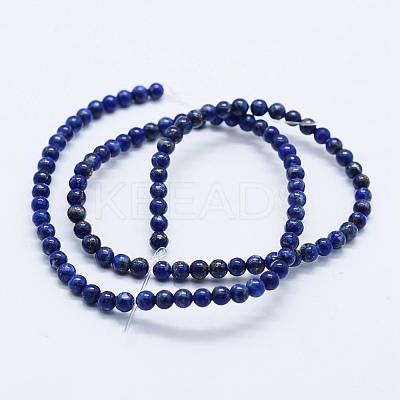 Natural Lapis Lazuli Beads Strands G-E465-4mm-01-1