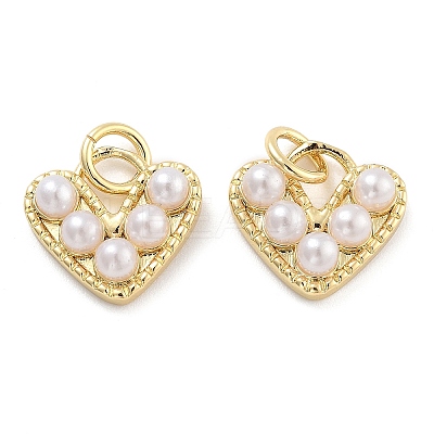 Brass Pave Cubic Zirconia Pendants KK-U009-10E-G-1