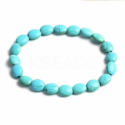 Turquoise Bracelet with Elastic Rope Bracelet DZ7554-9-1
