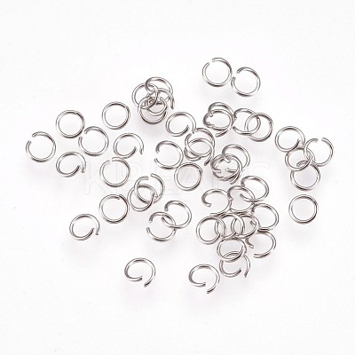 Tarnish Resistant 304 Stainless Steel Open Jump Rings X-STAS-P204-08P-02-1