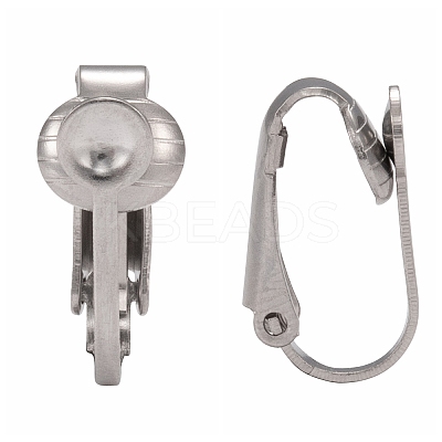Tarnish Resistant 304 Stainless Steel Clip-on Earring Findings LS-X-STAS-G081-63P-1