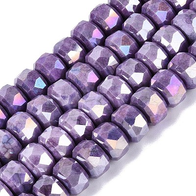 Anti-Tarnish Electroplate Glass Beads Strands GLAA-T025-10mm-11O-1