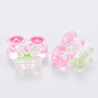 Transparent Acrylic Beads X-MACR-S374-04A-01-1