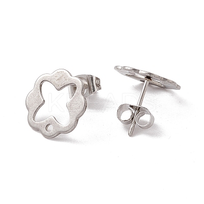 Non-Tarnish 201 Stainless Steel Stud Earring Findings STAS-G266-12P-1