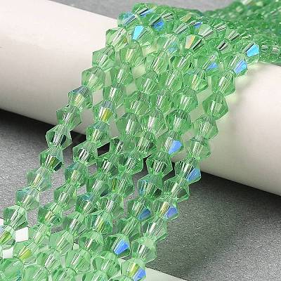 Transparent Electroplate Glass Beads Strands EGLA-A039-T2mm-L24-1