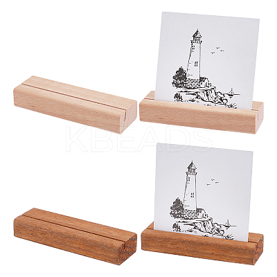 8Pcs 2 Color Wooden Card Holders Base AJEW-GA0003-66-1