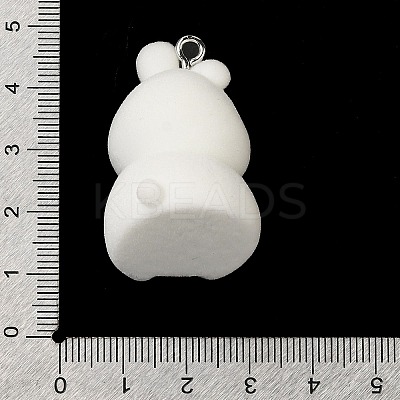 Flocking Resin Cute Pendants RESI-D072-01C-1