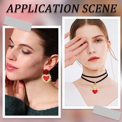 18Pcs 9 Styles Alloy Enamel Pendants ENAM-SC0005-06-1