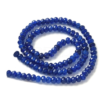 Dyed Natural Malaysia Jade Rondelle Beads Strands X-G-E316-2x4mm-68-1