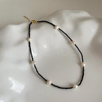 Vintage 7 Natural Freshwater Pearl & Glass Beaded necklaces QO5494-2-1