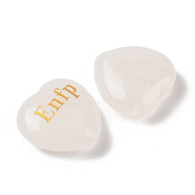 Natural Quartz Crystal Heart Engraving MBTI Figurines Statues for Home Office Desk Decorations X1-G-K353-05N-1