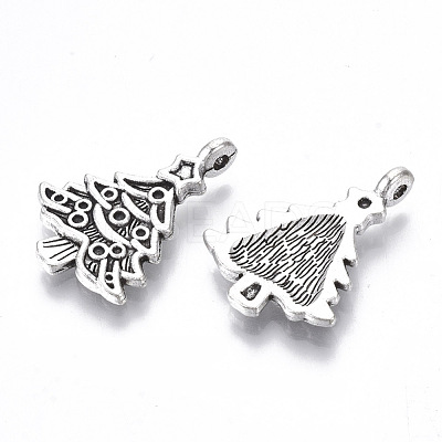 Tibetan Style Alloy Pendants TIBE-N010-33AS-RS-1