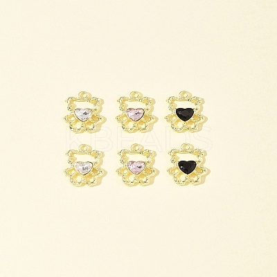 10Pcs Alloy with Rhinestone Pendants ALRI-FS0001-07-1