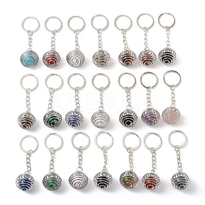 Natural & Synthetic Gemstone Keychain KEYC-E035-01P-1