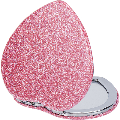 1Pc ABS & Glass Mirror Portable Makeup Folding Mirror AJEW-SP0001-60B-1
