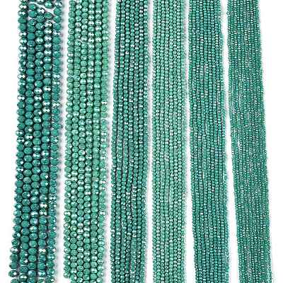 Electroplate Glass Beads Strands EGLA-A044-P6mm-B31-1